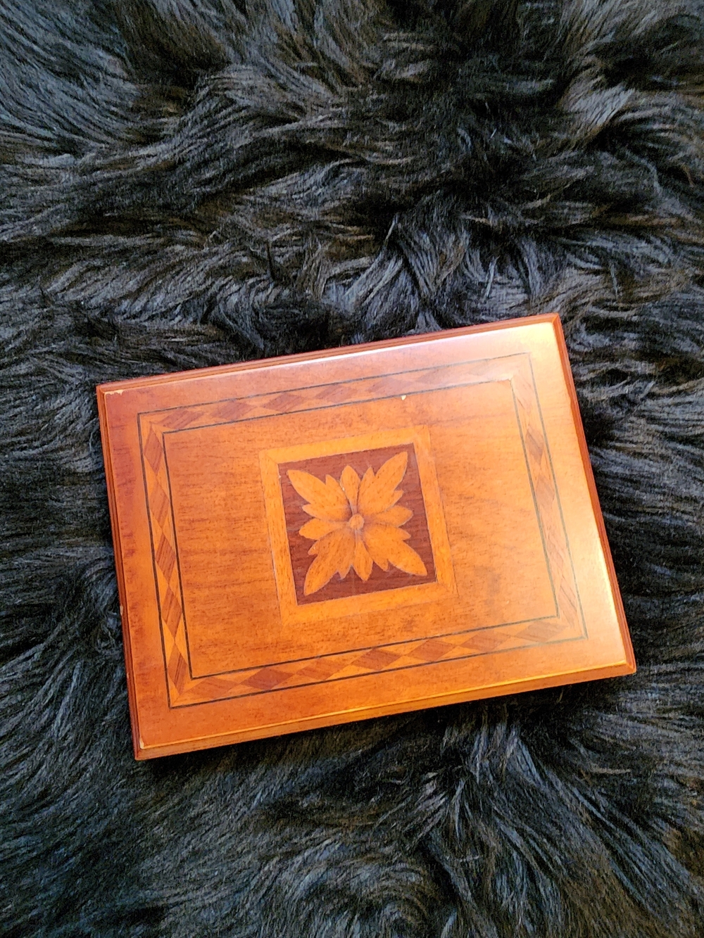 Vintage Nogiguchi Classic Wood Jewelry Box With Music